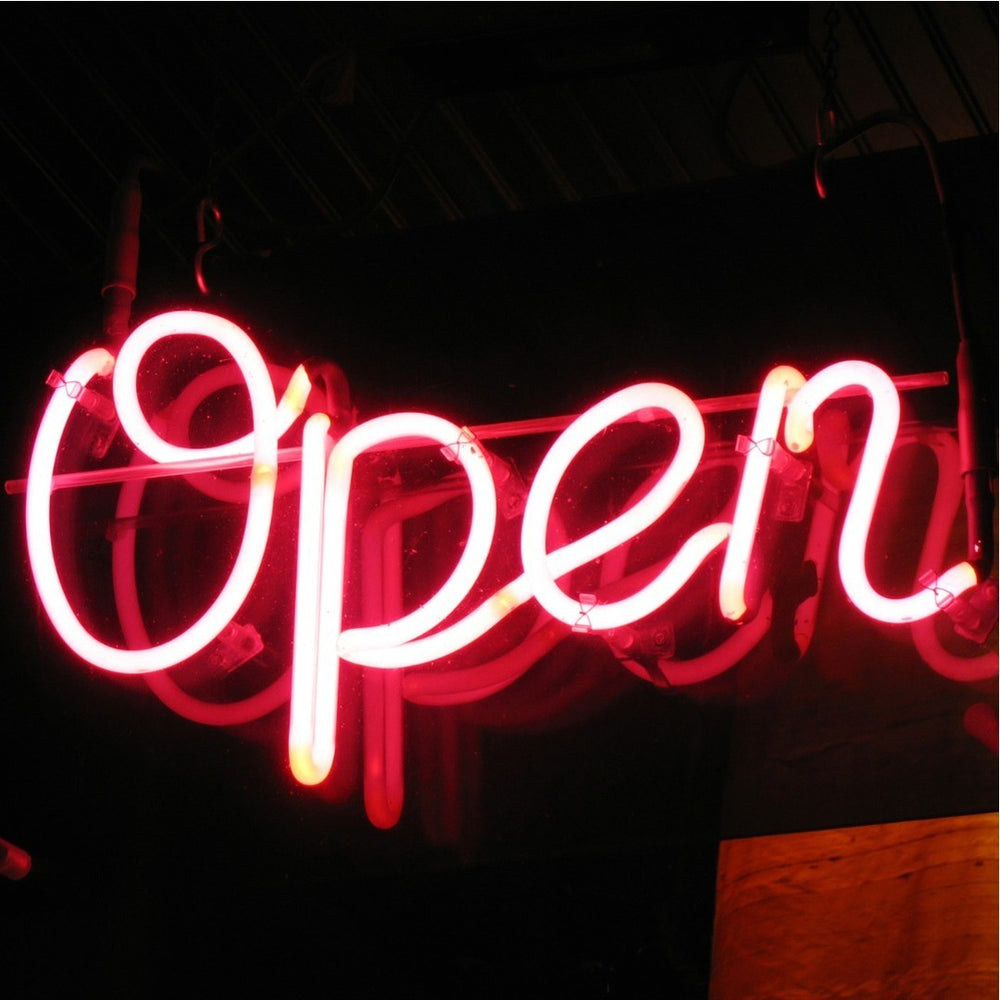 open neon signs
