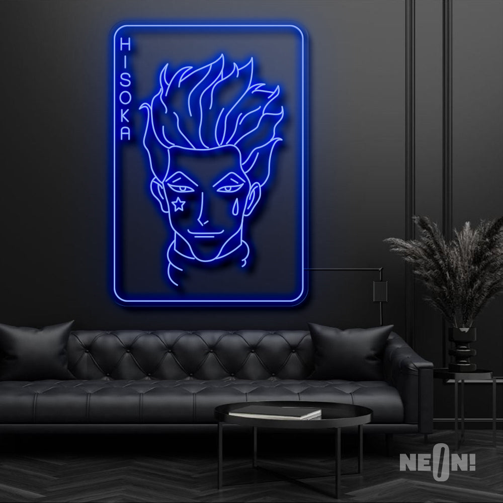 Hisoka on Joker Card Neon Sign