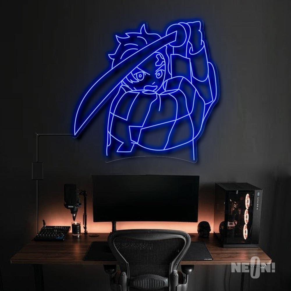 Tanjiro Kamado Neon Sign - Demon Slayer Anime