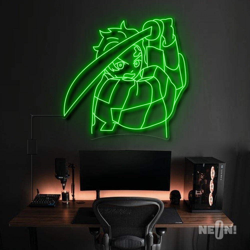 Tanjiro Kamado Neon Sign - Demon Slayer Anime