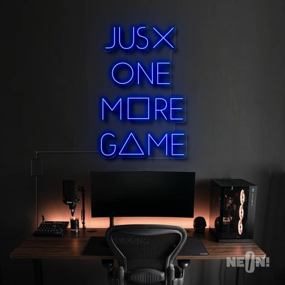JUST ONE MORE GAME Neon Sign