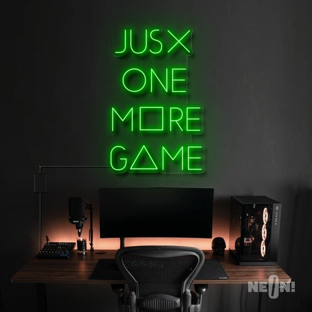 JUST ONE MORE GAME Neon Sign