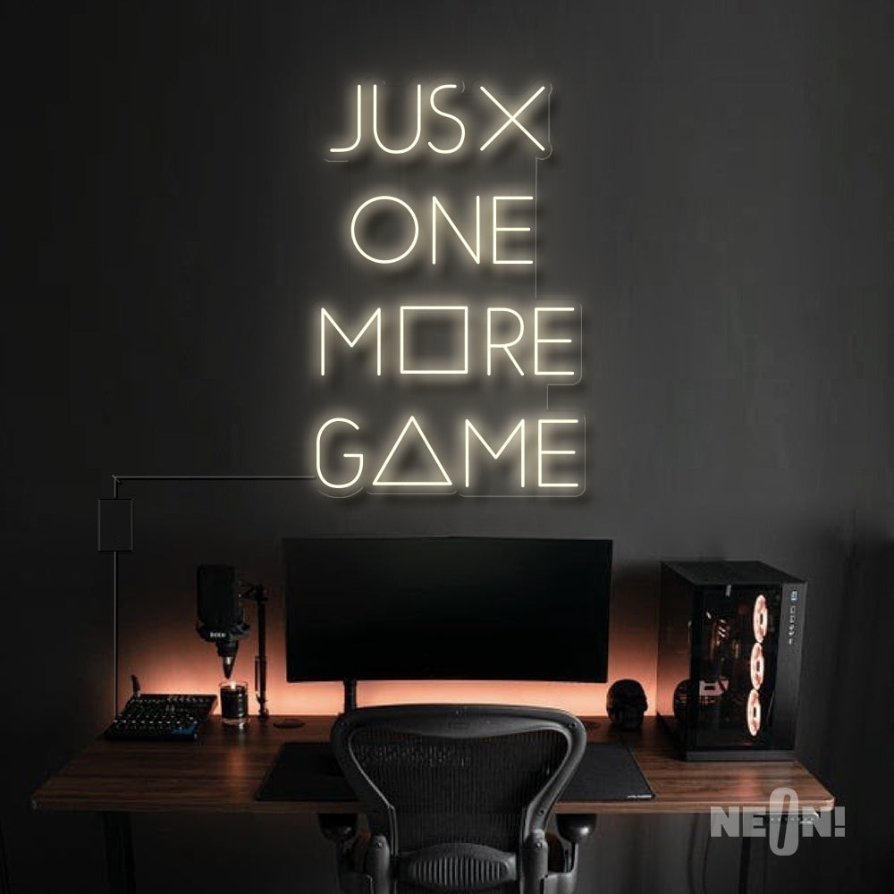 JUST ONE MORE GAME Neon Sign