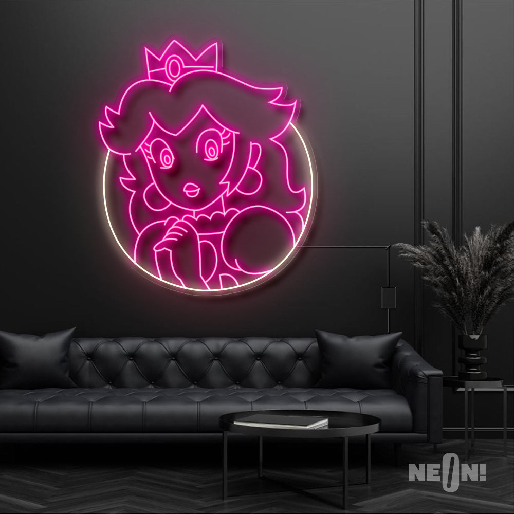 Princess Peach Neon Sign