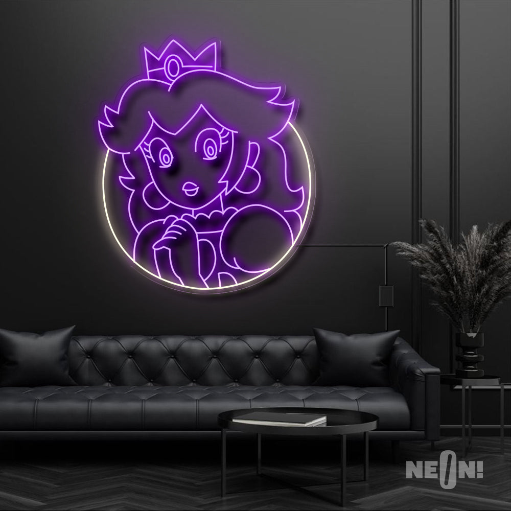 Princess Peach Neon Sign
