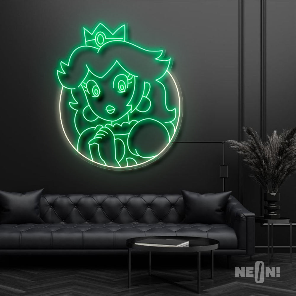 Princess Peach Neon Sign