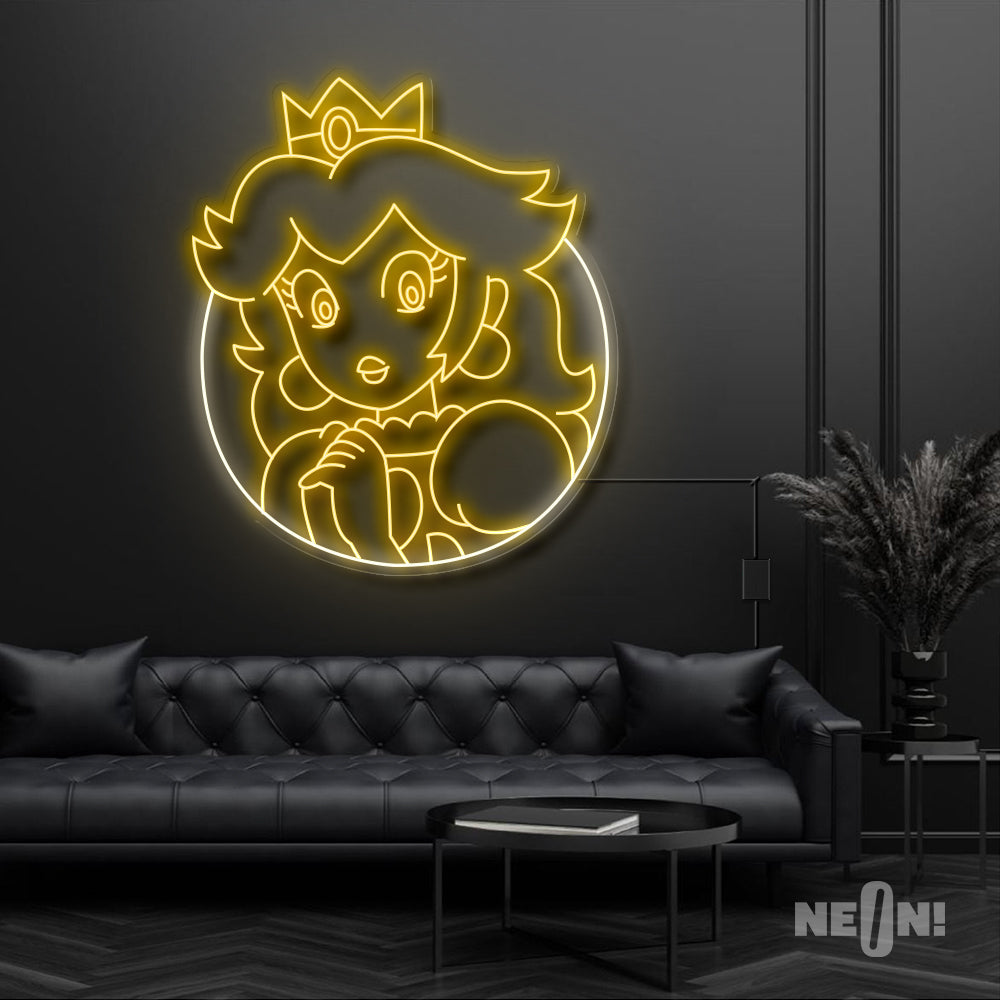 Princess Peach Neon Sign