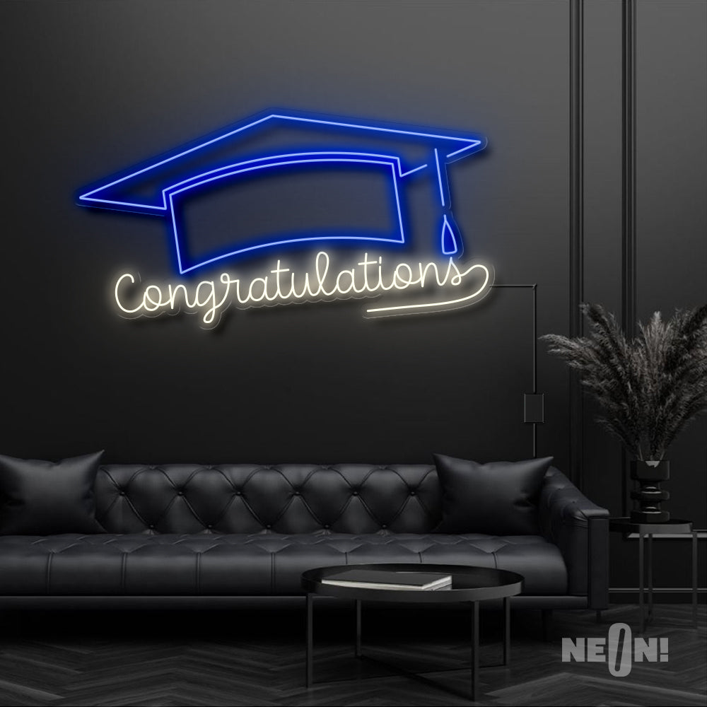 CONGRATULATIONS! WITH GRADUATION HAT