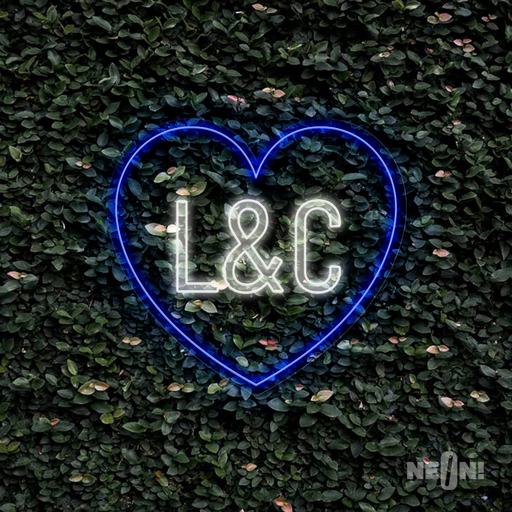 L&C - INITIALS INSIDE HEART