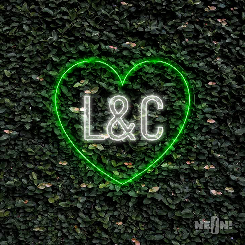 L&C - INITIALS INSIDE HEART