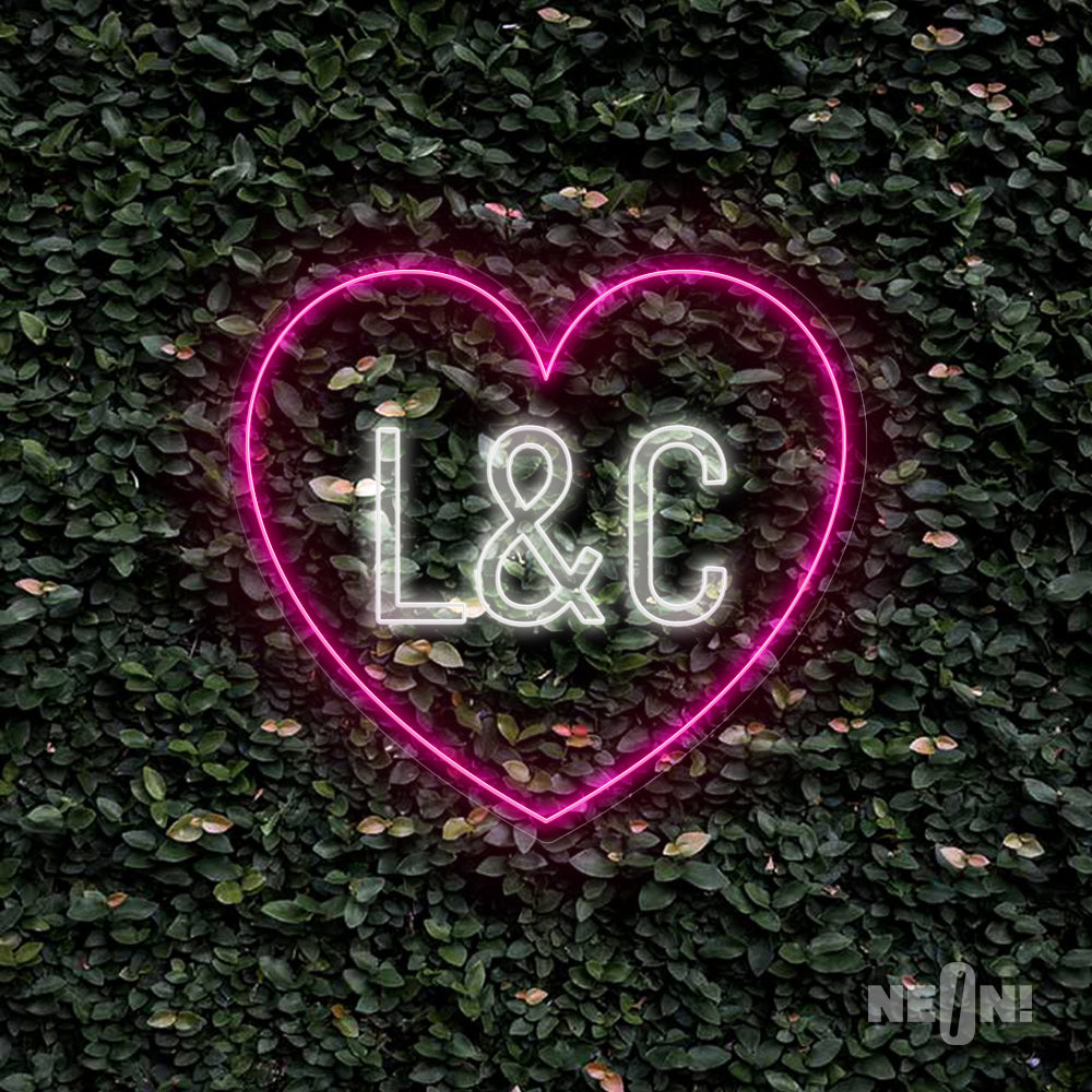 L&C - INITIALS INSIDE HEART