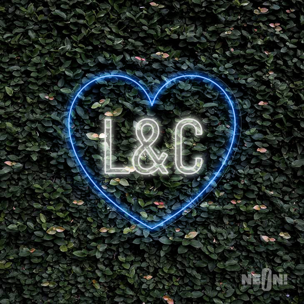 L&C - INITIALS INSIDE HEART