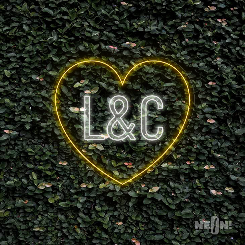 L&C - INITIALS INSIDE HEART