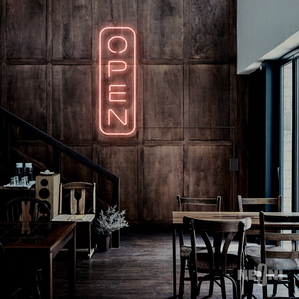 bar 'open' neon sign