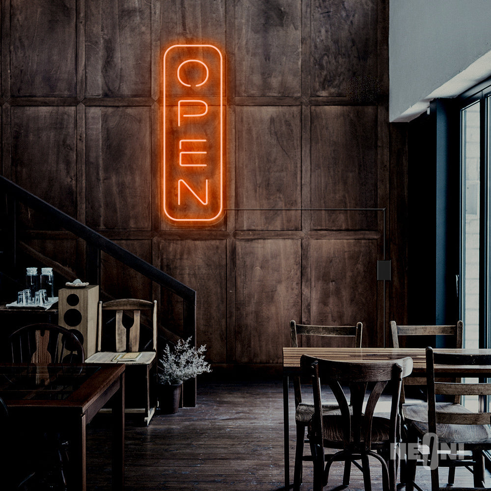 bar 'open' neon sign
