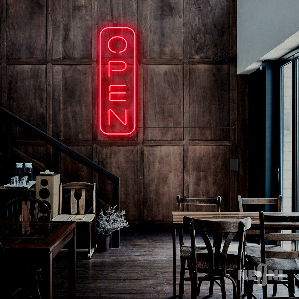 bar 'open' neon sign