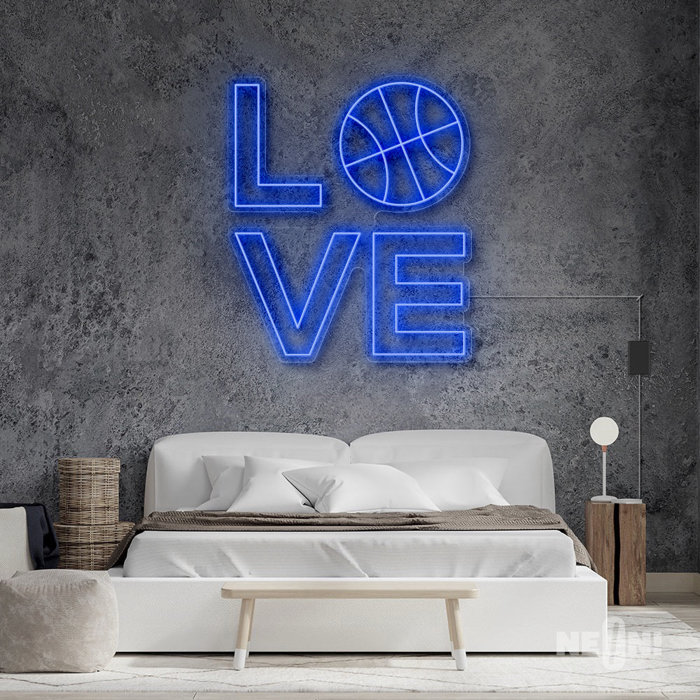 LOVE - WITH BASKETBALL AT "O"