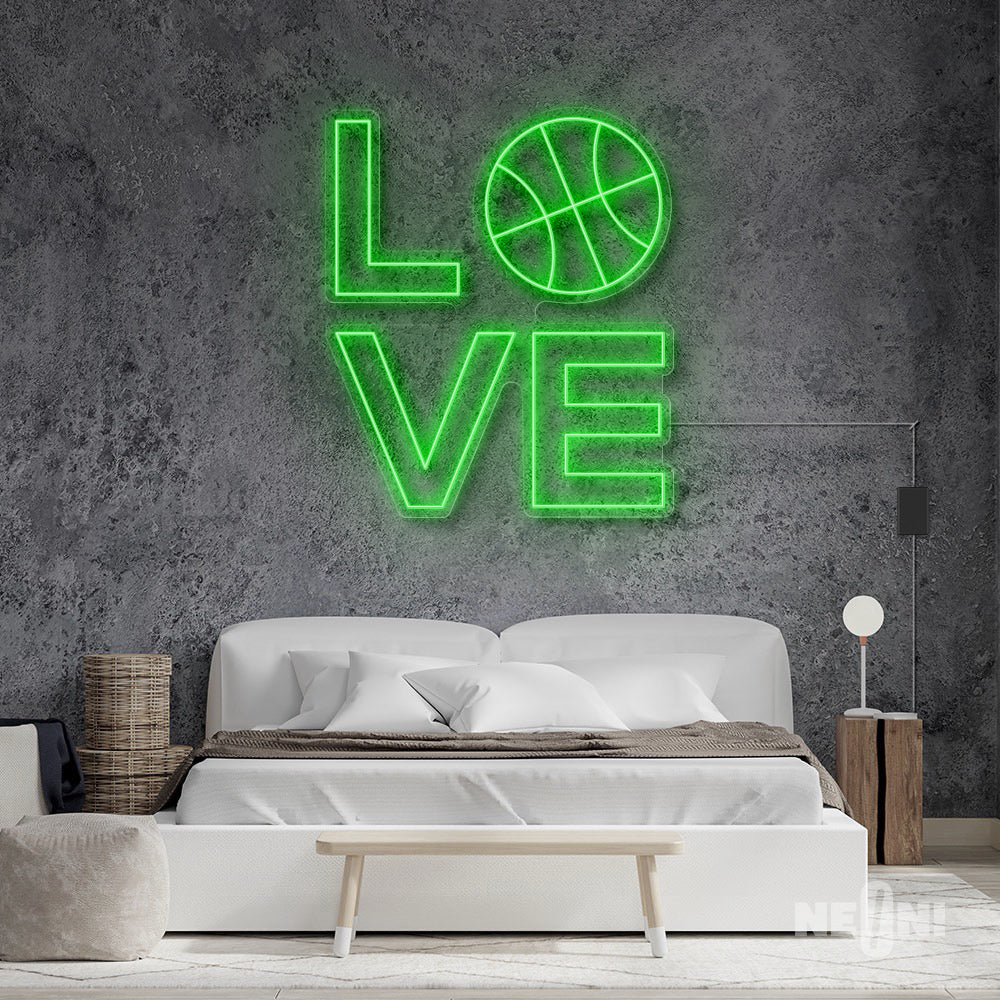 LOVE - WITH BASKETBALL AT "O"