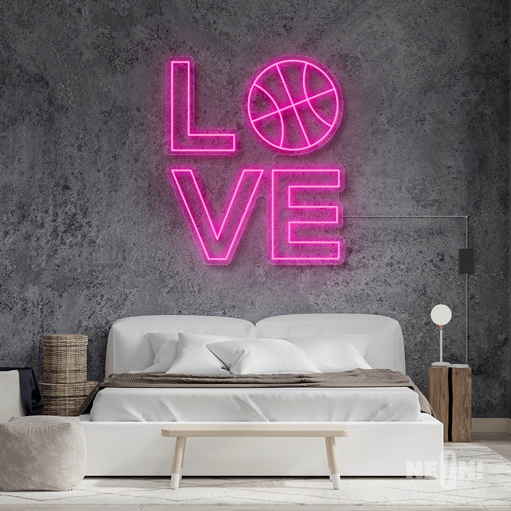 LOVE - WITH BASKETBALL AT "O"