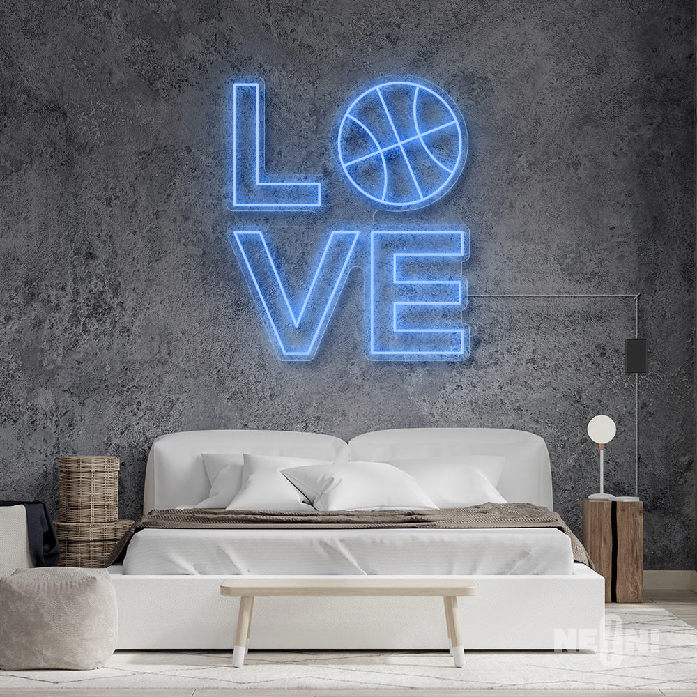 LOVE - WITH BASKETBALL AT "O"