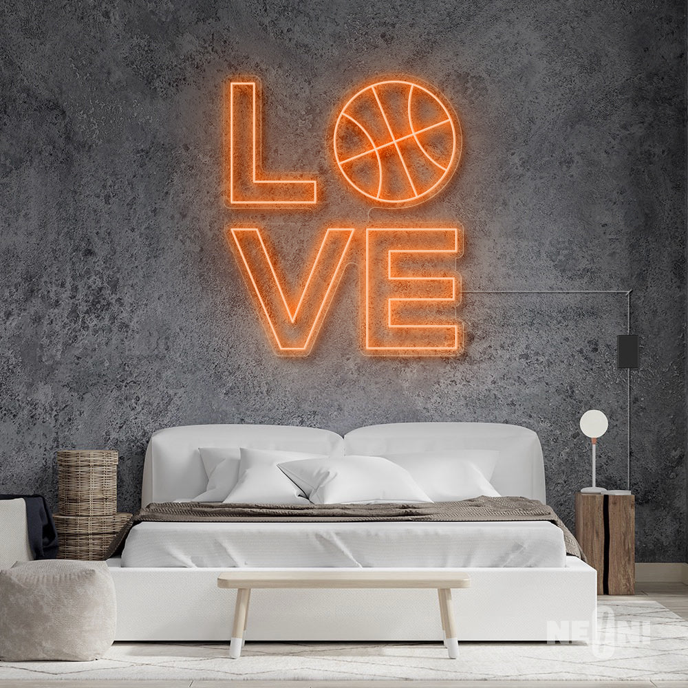 LOVE - WITH BASKETBALL AT "O"