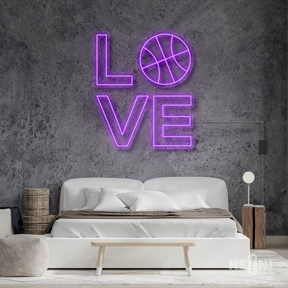 LOVE - WITH BASKETBALL AT "O"
