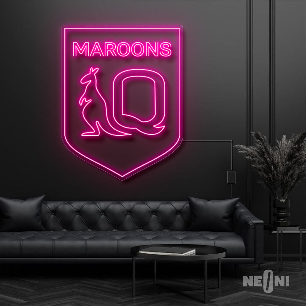 Maroons neon sign