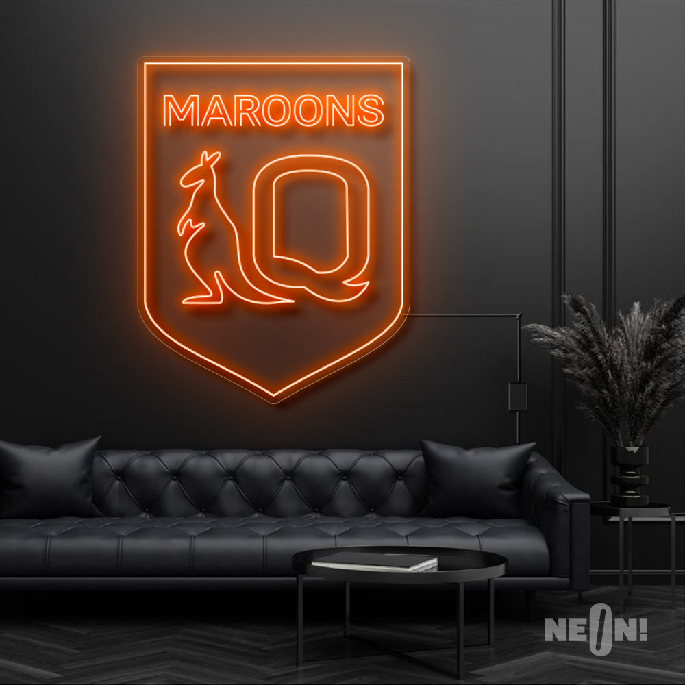 Maroons neon sign