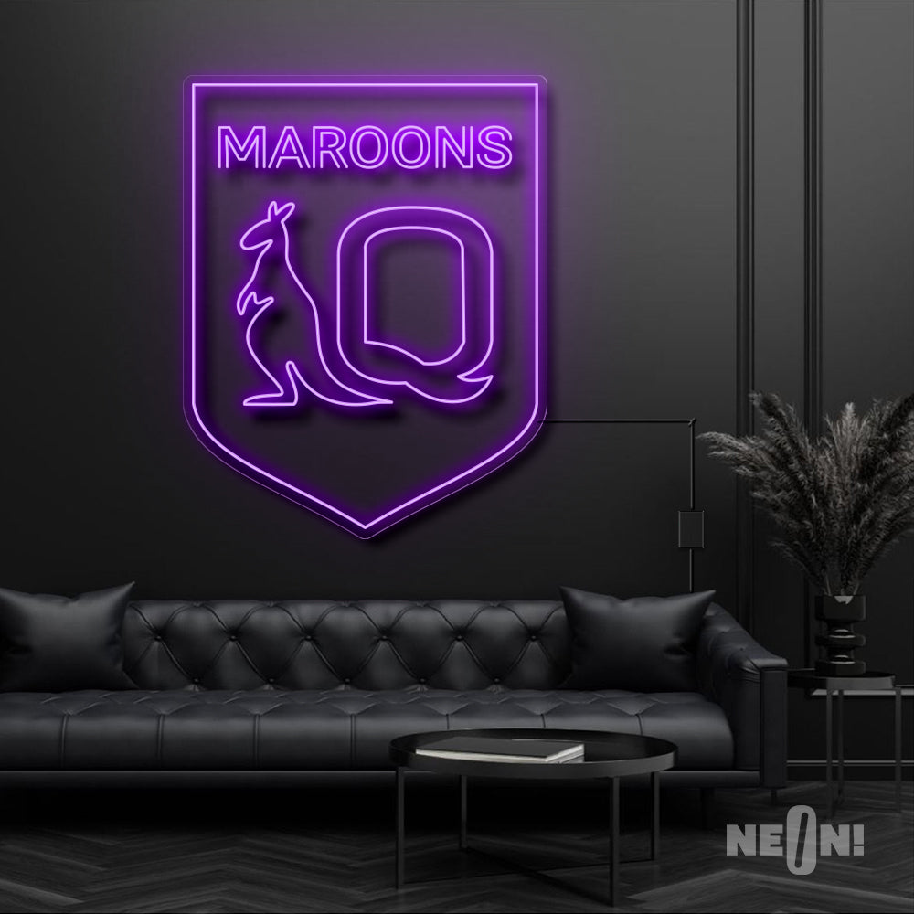 Maroons neon sign