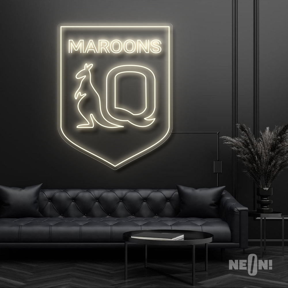 Maroons neon sign