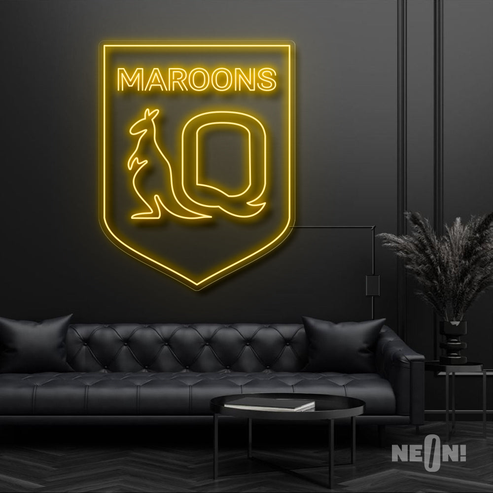Maroons neon sign
