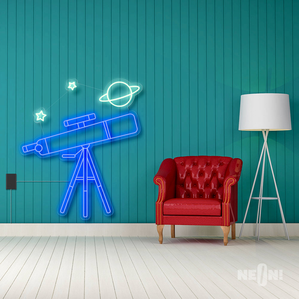 TELESCOPE WITH PLANET