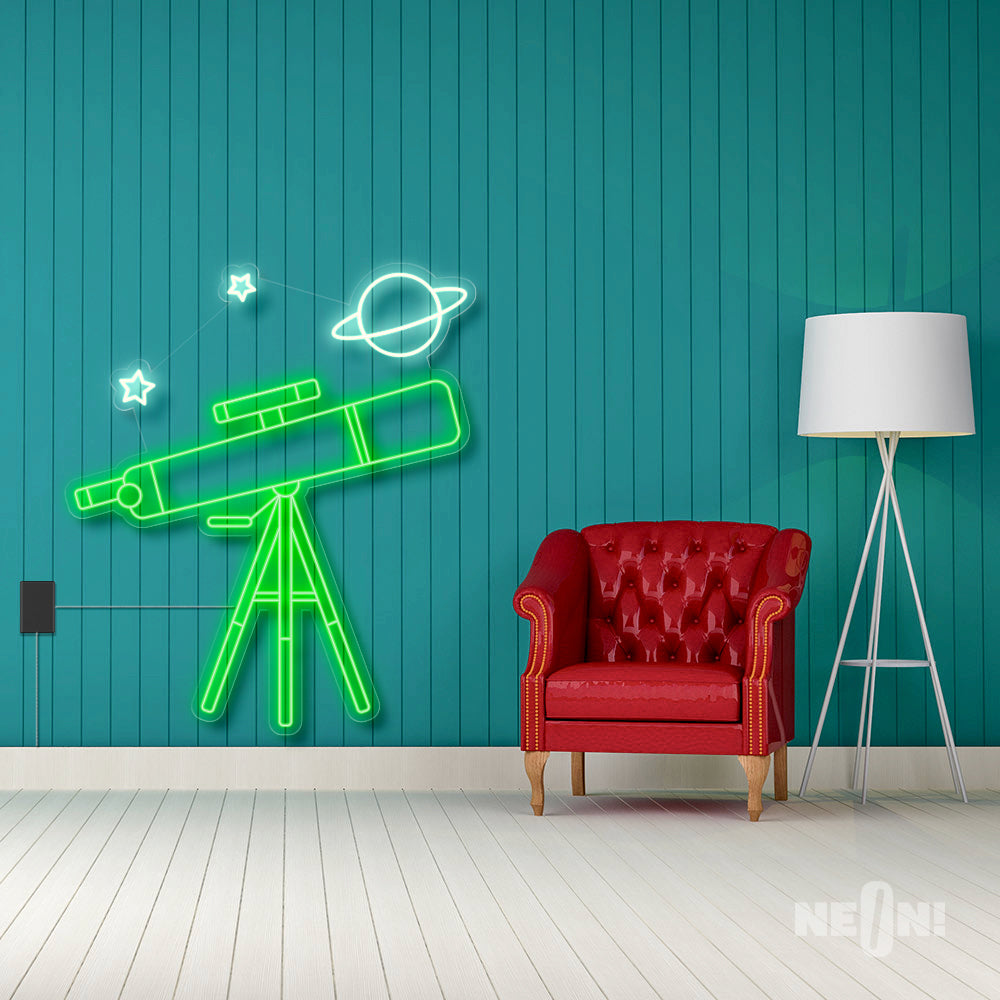 TELESCOPE WITH PLANET