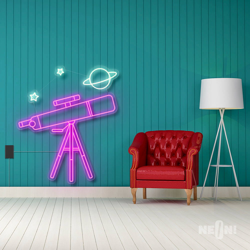 TELESCOPE WITH PLANET