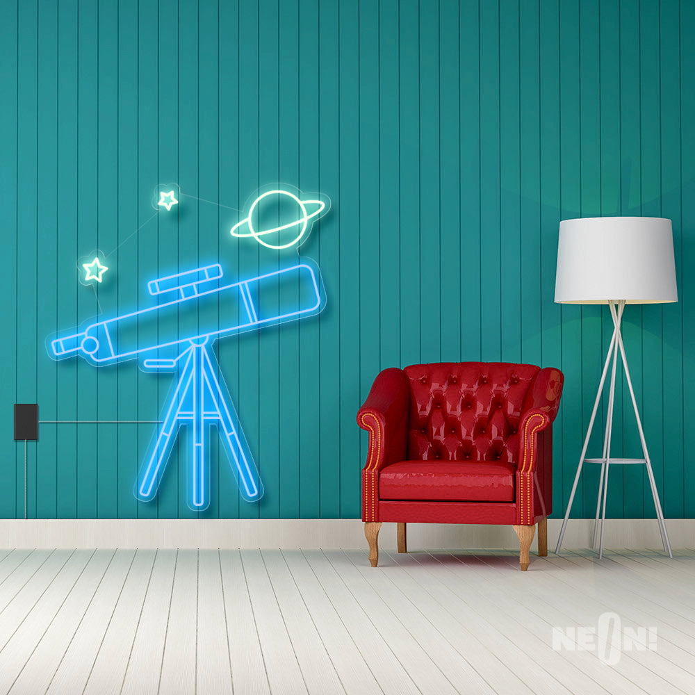 TELESCOPE WITH PLANET