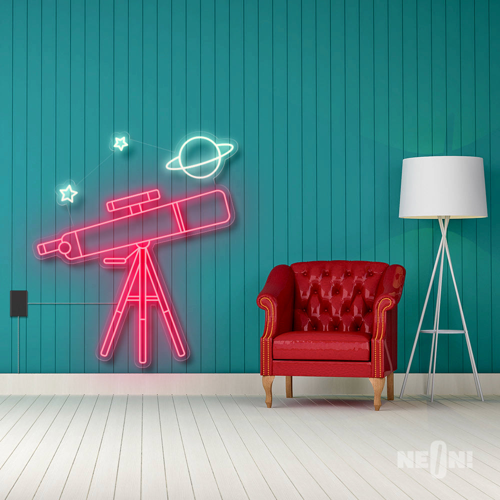 TELESCOPE WITH PLANET