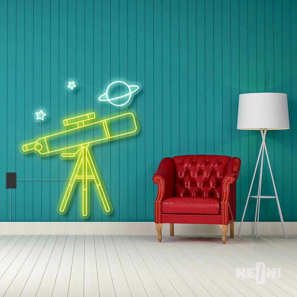 TELESCOPE WITH PLANET