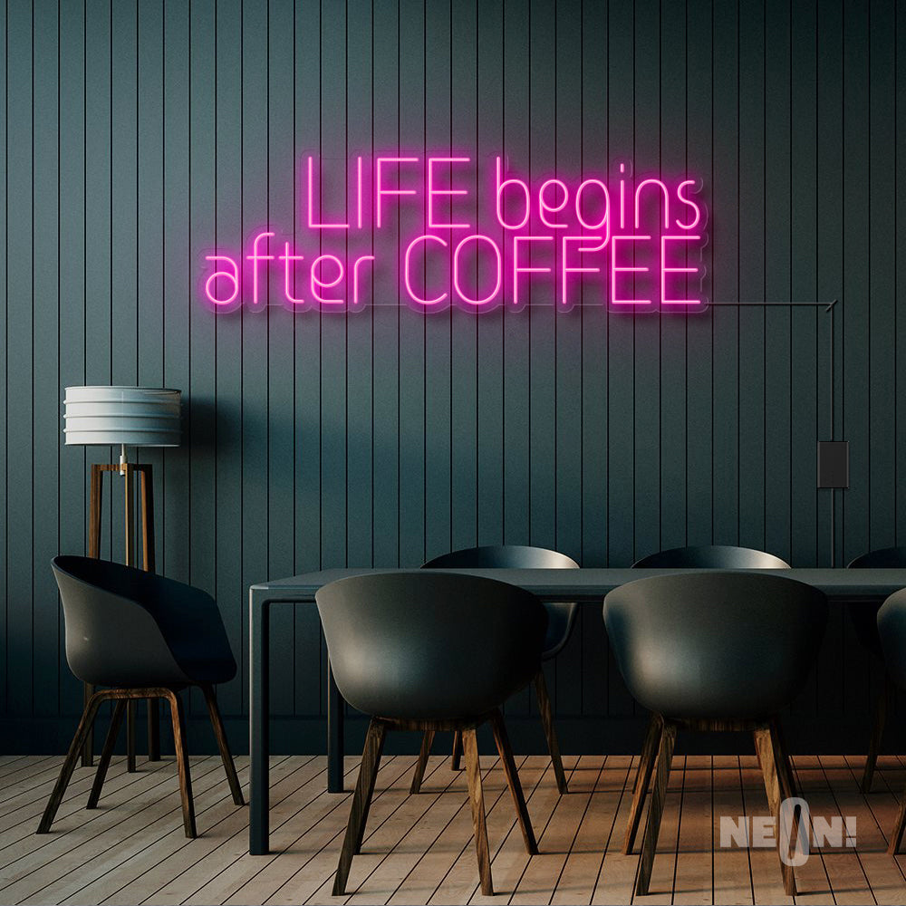 LIFE BEGINS AFTER COFFEE
