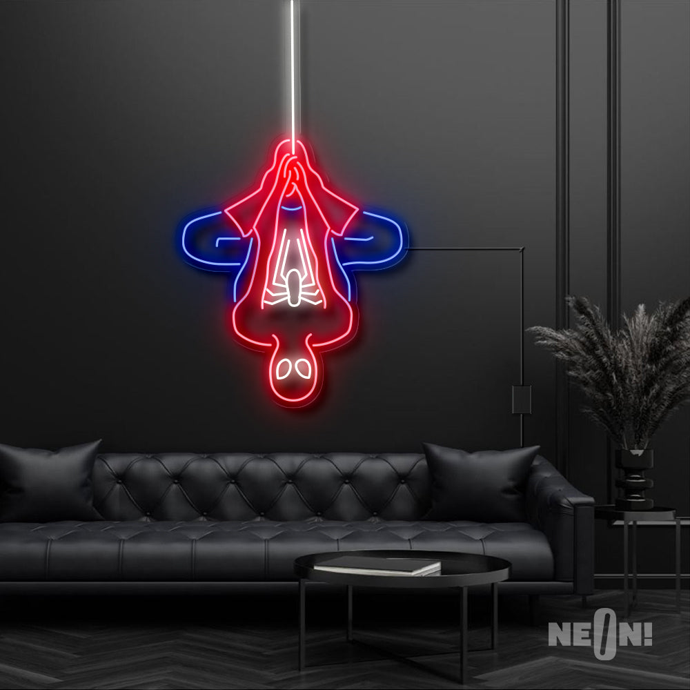 spider man neon sign