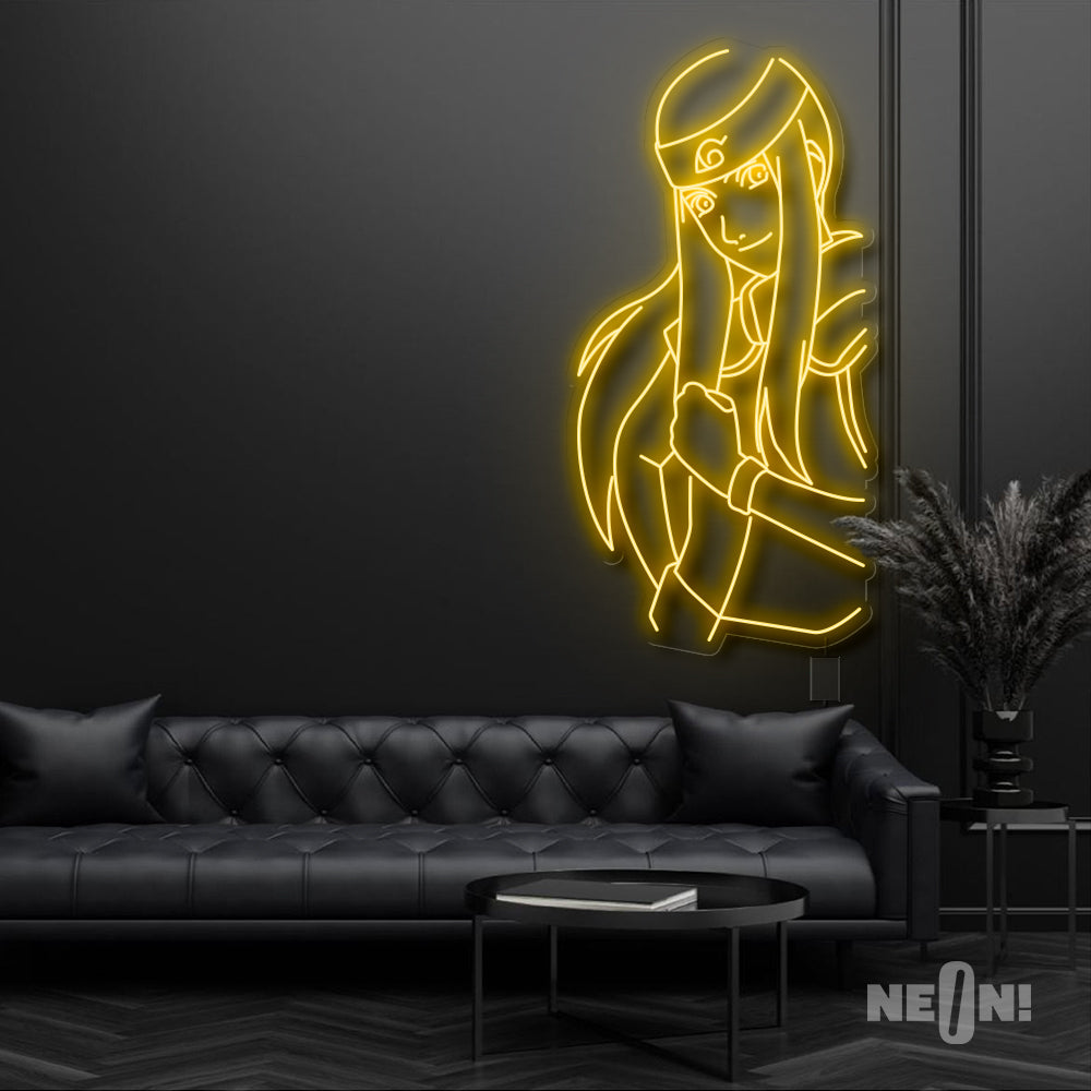 Kushina Uzumaki Naruto Anime Neon Sign