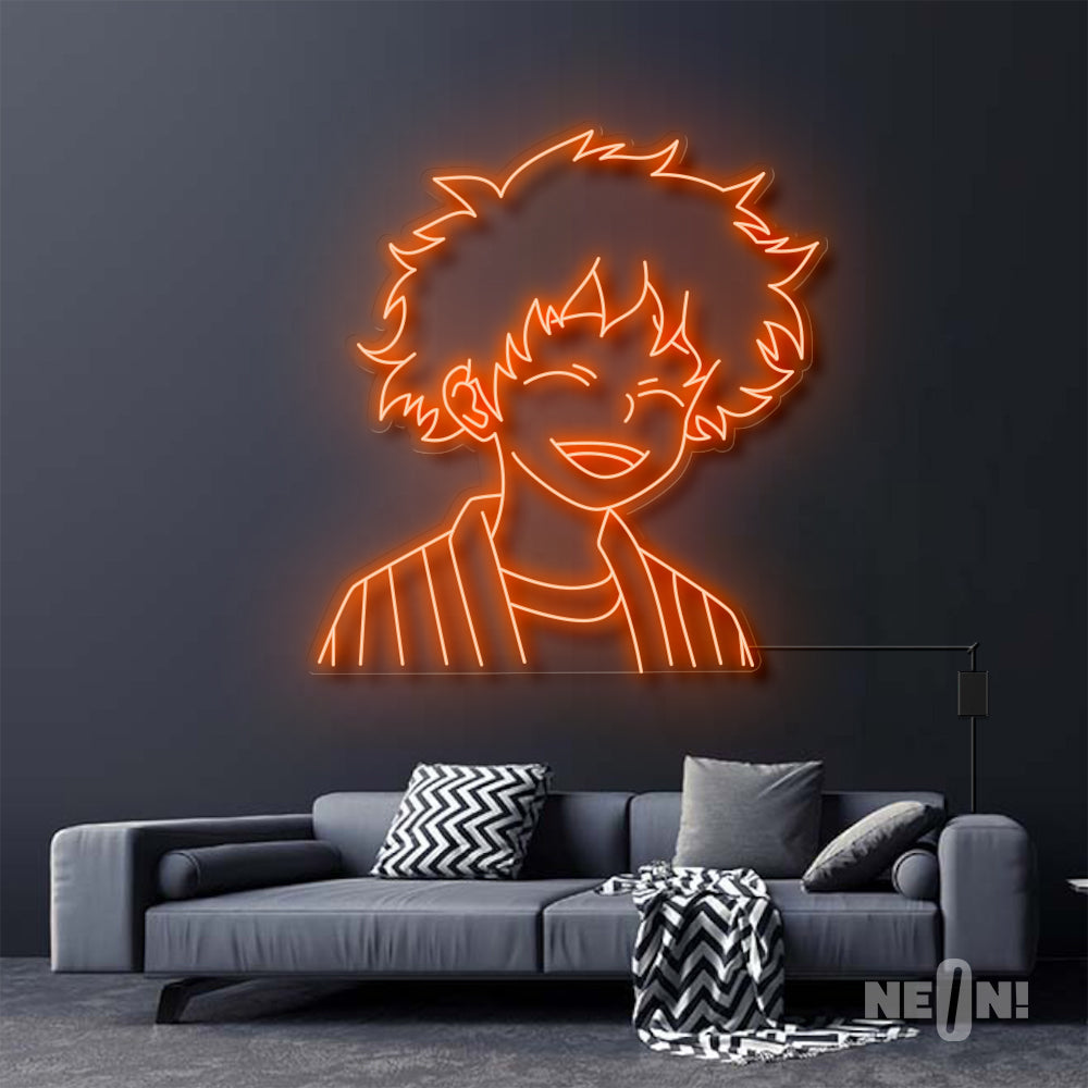 Laughing Midoriya - Deku LED Neon Sign