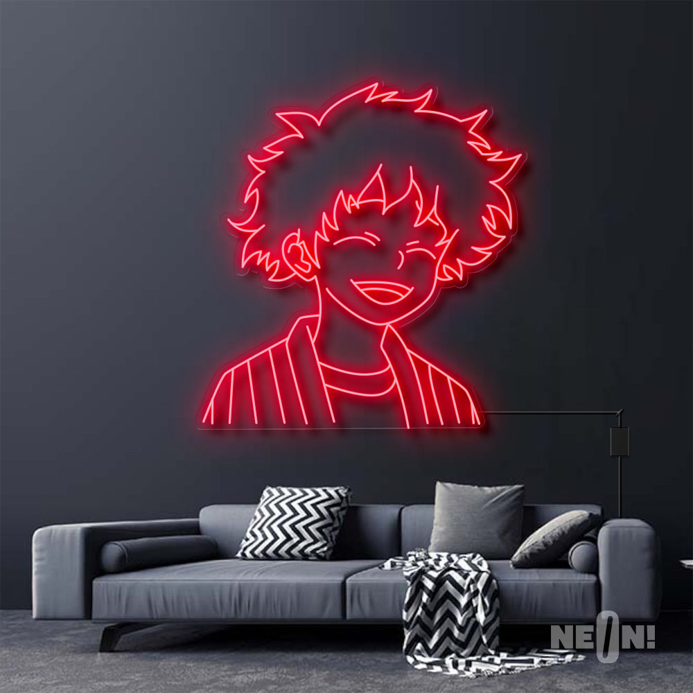 Laughing Midoriya - Deku LED Neon Sign