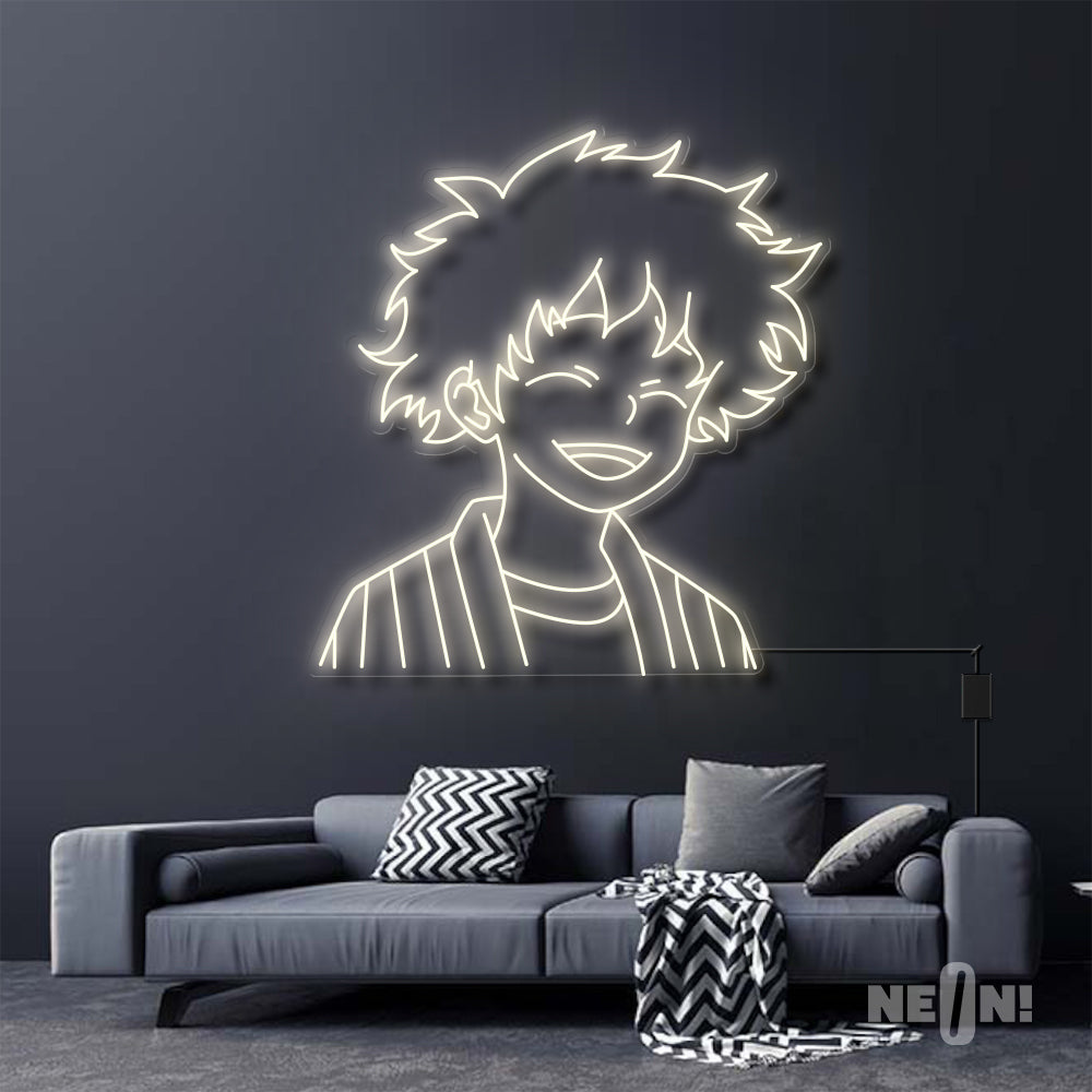 Laughing Midoriya - Deku LED Neon Sign