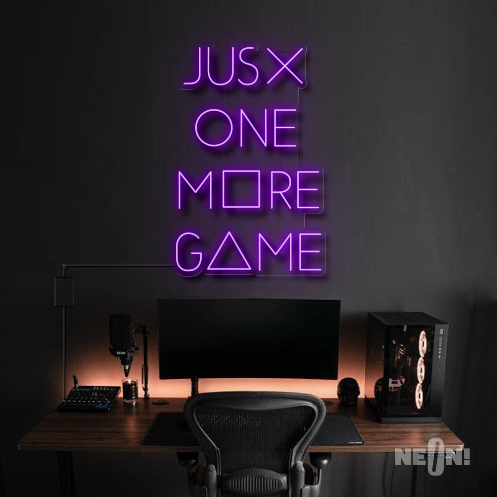 JUST ONE MORE GAME Neon Sign