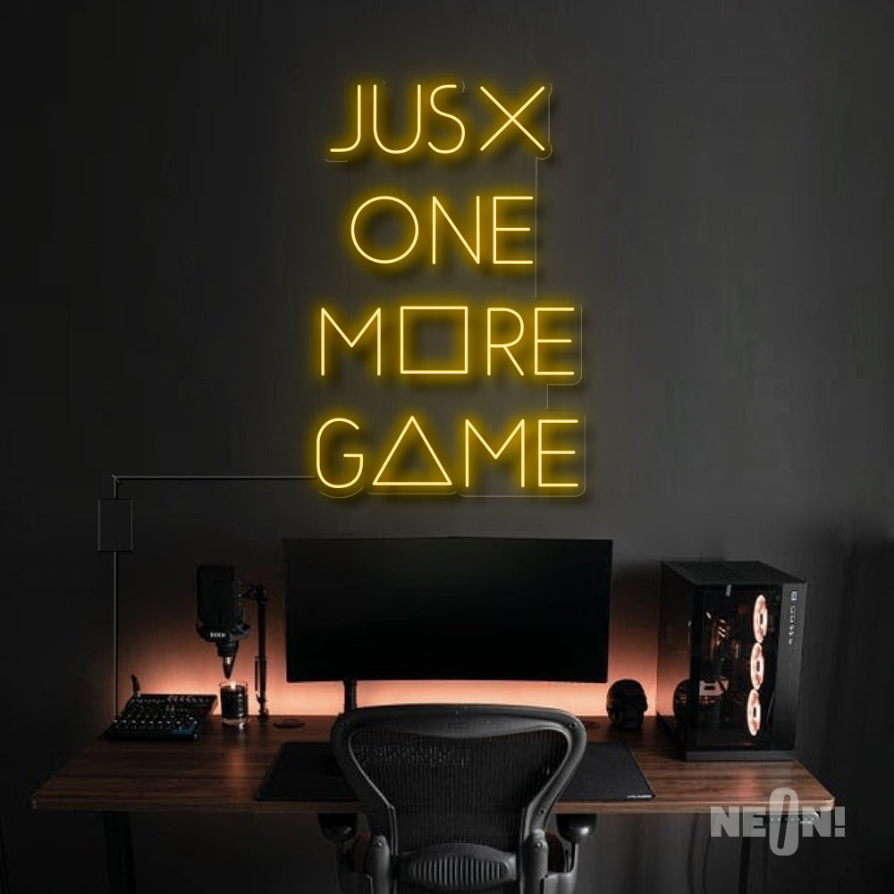 
            
                Load image into Gallery viewer, JUST ONE MORE GAME Neon Sign
            
        