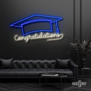 CONGRATULATIONS! WITH GRADUATION HAT