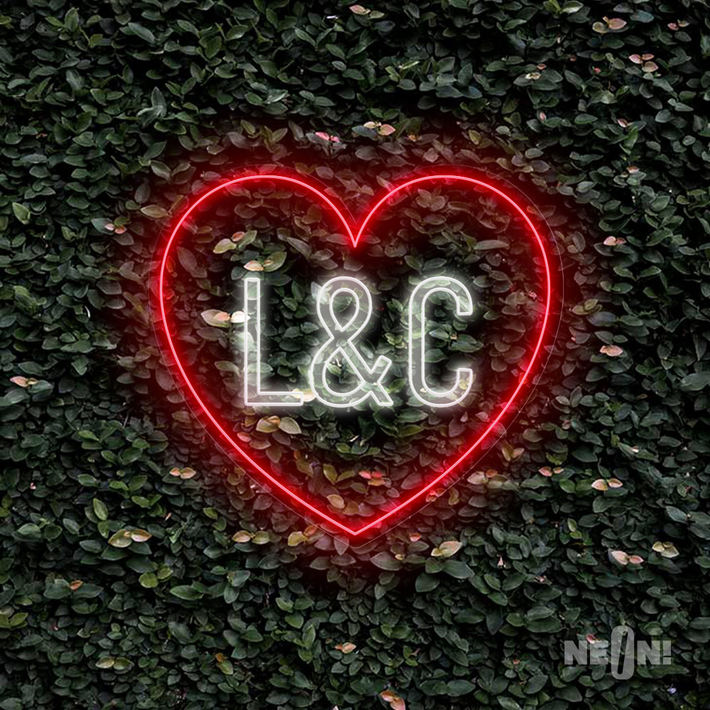 L&C - INITIALS INSIDE HEART