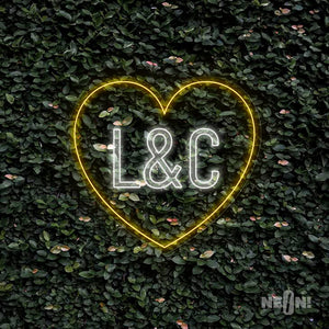 L&C - INITIALS INSIDE HEART