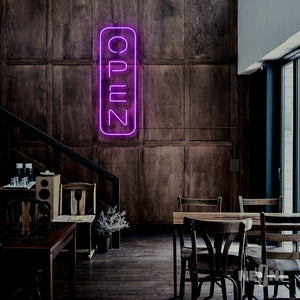 bar 'open' neon sign