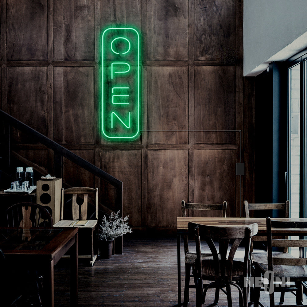 bar 'open' neon sign